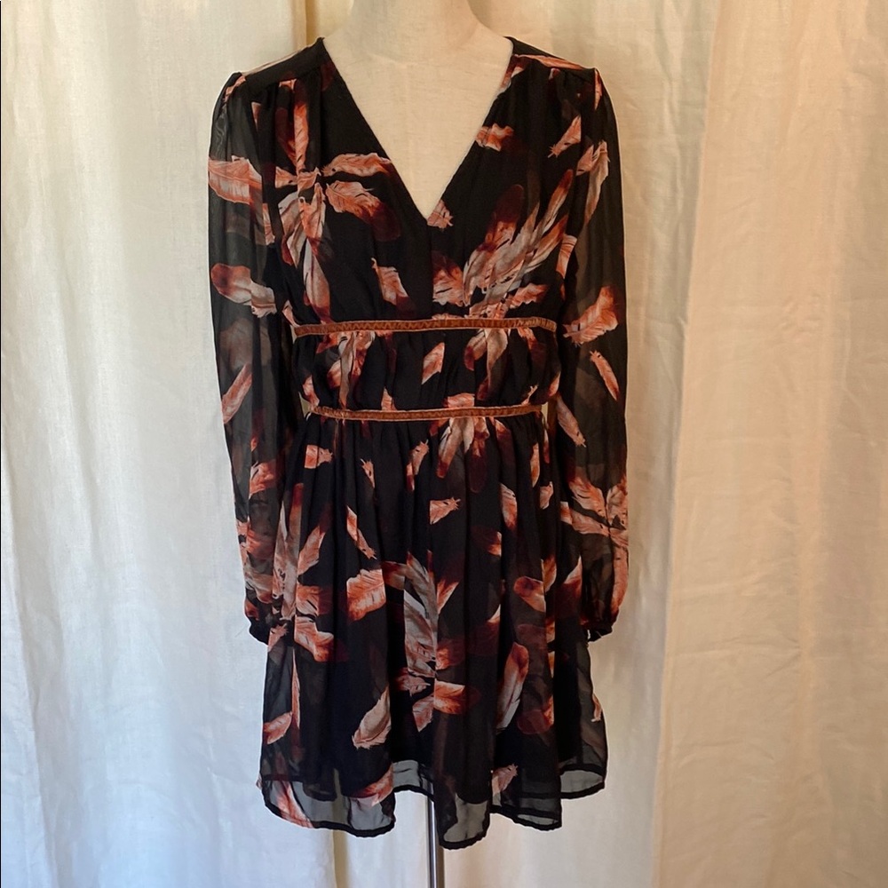 Entro Feather Print Dress